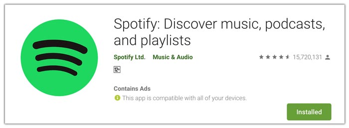 Spotify La mejor aplicación de transmisión de música.
