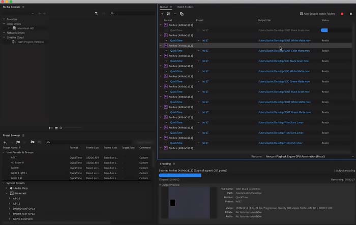 Adobe Media Encoder 2020 Descarga completa para Mac