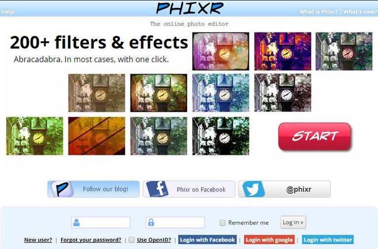 La mejor aplicación de edición de fotografías en línea Phixr Yasir252
