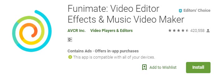 Funimate Video Editor Efectos y Creador de videos musicales