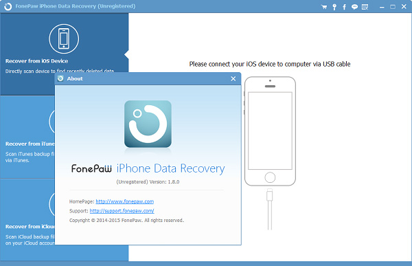 Descarga gratuita de recuperación de datos de iPhone de Fonepaw