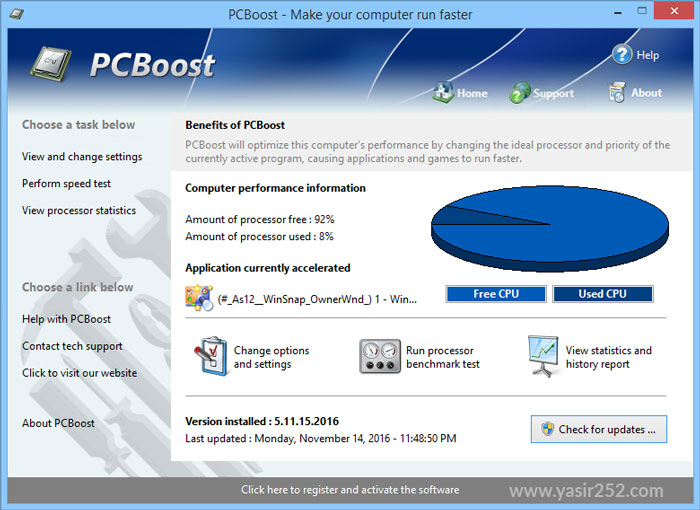 Interfaz de usuario PGWare PCBoost