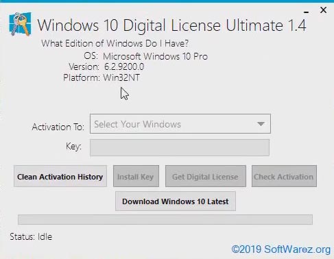 El último activador de licencia digital de Windows 10