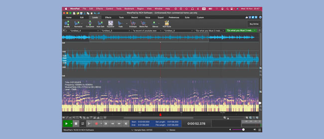 Descargar la interfaz de la versión completa de WavePad